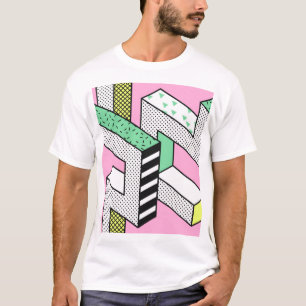 抽象芸術メンフィス: 80年代の幾何形状。 Tシャツ