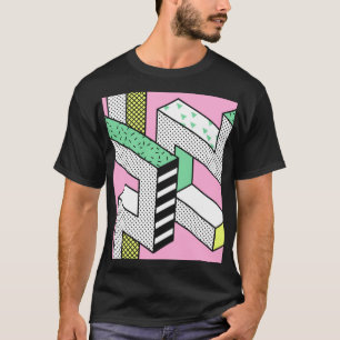 抽象芸術メンフィス: 80年代の幾何形状。 Tシャツ