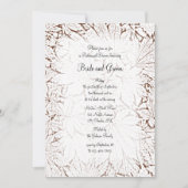 抽象芸術メープル葉リハーサルディナー 招待状 (正面)