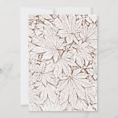 抽象芸術メープル葉リハーサルディナー 招待状 (裏面)