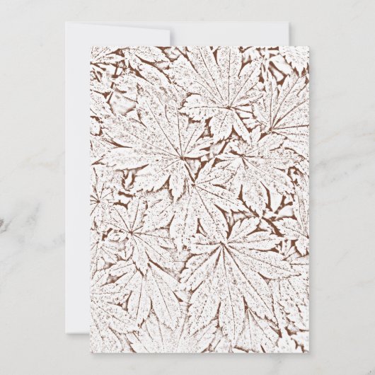 抽象芸術メープル葉リハーサルディナー 招待状 (裏面)