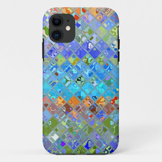 抽象芸術モザイクのステンドグラスのパターン#5 Case-Mate iPhoneケース (裏面)