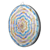 抽象芸術モザイクのステンドグラス#3 ダーツボード (正面右)