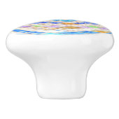 抽象芸術モザイクのステンドグラス#4 セラミックノブ (側面)