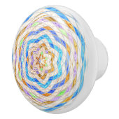 抽象芸術モザイクのステンドグラス#4 セラミックノブ (右)