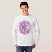 抽象芸術モザイクのステンドグラス#7 Tシャツ (正面フル)