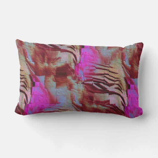 抽象芸術モザイクの素朴なスケッチの錆びからピンク アウトドアクッション (裏面)