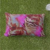 抽象芸術モザイクの素朴なスケッチの錆びからピンク アウトドアクッション (芝生)