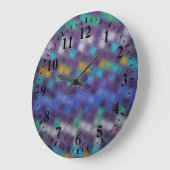 抽象芸術モザイクガラスパターン#6 ラージ壁時計 (傾斜)