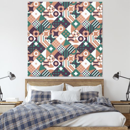 抽象芸術モザイクキャンバス印刷 キャンバスプリント (インサイチュ (寝室))