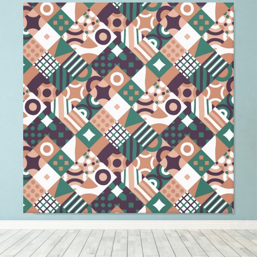 抽象芸術モザイクキャンバス印刷 キャンバスプリント (インサイチュ (ウッドフロア))