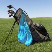 抽象芸術モザイクスケッチスカイ軽いサテンで？ ゴルフタオル (グリーン)