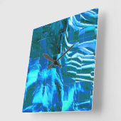 抽象芸術モザイクスケッチスカイ軽いサテンで？ スクエア壁時計 (傾斜)