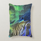 抽象芸術モザイクスケッチ軽く彫刻され、サテン アクセントクッション (正面(垂直))