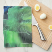 抽象芸術モザイクスケッチ軽く彫刻され、サテン キッチンタオル (四つ折り)