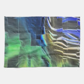 抽象芸術モザイクスケッチ軽く彫刻され、サテン キッチンタオル (横)