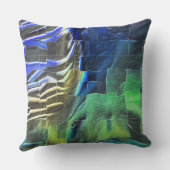 抽象芸術モザイクスケッチ軽く彫刻され、サテン クッション (裏面)