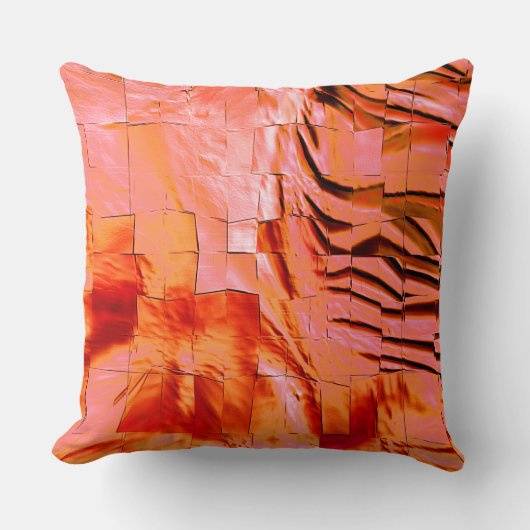 抽象芸術モザイクスケッチ軽く彫刻され、サテン クッション (正面)