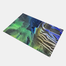 抽象芸術モザイクスケッチ軽く彫刻され、サテン ドアマット