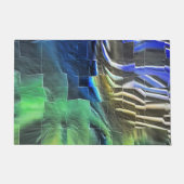 抽象芸術モザイクスケッチ軽く彫刻され、サテン ドアマット (正面)