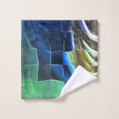 抽象芸術モザイクスケッチ軽く彫刻され、サテン バスタオルセット (ウォッシュタオル)