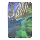 抽象芸術モザイクスケッチ軽く彫刻され、サテン バスマット (正面縦)