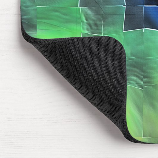 抽象芸術モザイクスケッチ軽く彫刻され、サテン マウスパッド (コーナー)