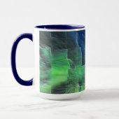 抽象芸術モザイクスケッチ軽く彫刻され、サテン マグカップ (左)