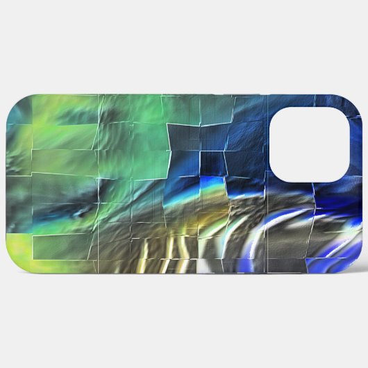 抽象芸術モザイクスケッチ軽く彫刻され、サテン Case-Mate iPhoneケース (裏面 (横))