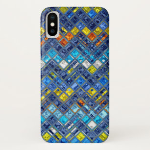 抽象芸術モザイクステンドガラスパターン iPhone X ケース