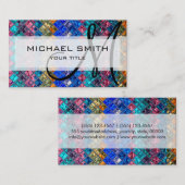 抽象芸術モザイクパカスタムターンモノグラム#3 名刺 (正面/裏面)