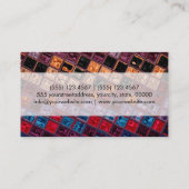 抽象芸術モザイクパターカスタムンモノグラム#16 名刺 (裏面)