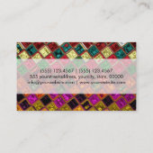 抽象芸術モザイクパターカスタムンモノグラム#20 名刺 (裏面)