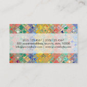 抽象芸術モザイクパターカスタムンモノグラム#2 名刺 (裏面)