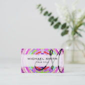 抽象芸術モザイクパターカスタムンモノグラム#6 名刺 (スタンド正面)