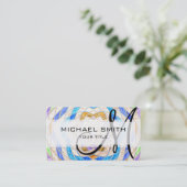 抽象芸術モザイクパターカスタムンモノグラム#7 名刺 (スタンド正面)