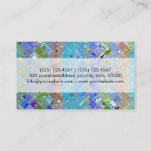 抽象芸術モザイクパターンカスタムモノグラム 名刺 (裏面)