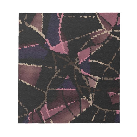 抽象芸術モザイクパターン ノートパッド (正面)