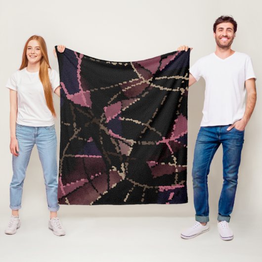 抽象芸術モザイクパターン フリースブランケット (インサイチュ)