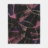 抽象芸術モザイクパターン フリースブランケット (正面)
