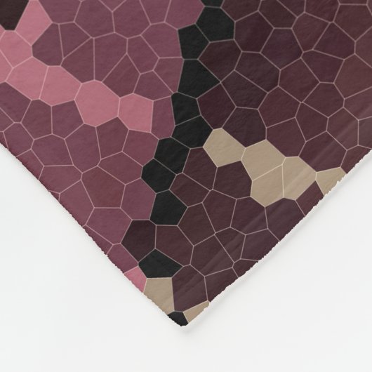 抽象芸術モザイクパターン フリースブランケット (角)