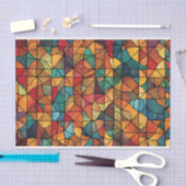 抽象芸術モザイクパターン 薄葉紙 (クラフト)