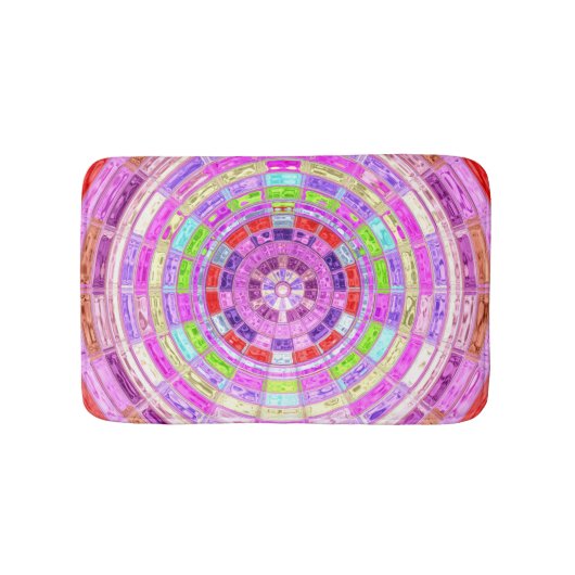 抽象芸術モザイクパターン#2 バスマット (正面)