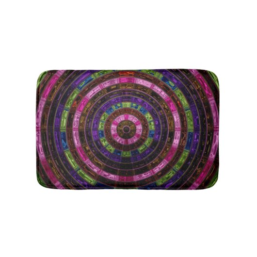 抽象芸術モザイクパターン#3 バスマット (正面)