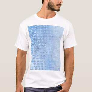 抽象芸術モザイクブルー:光沢のある背景 Tシャツ