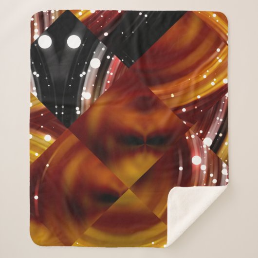 抽象芸術モザイク幾数々の何色背景 シェルパブランケット (正面)