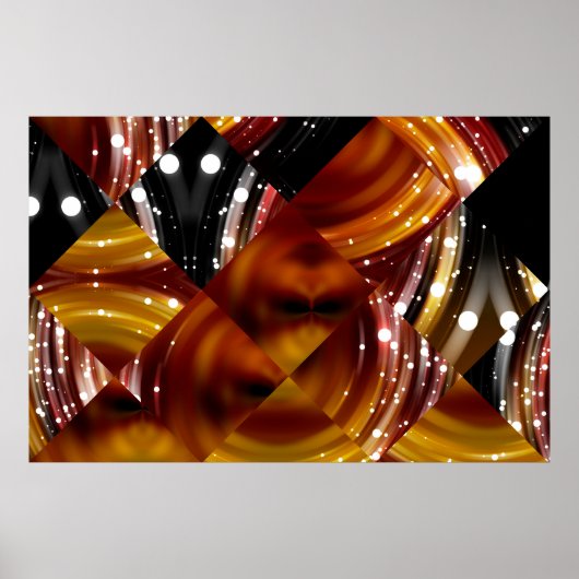 抽象芸術モザイク数々のの幾何学色の背景 ポスター (正面)