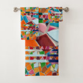 抽象芸術モザイク模様 バスタオルセット (インサイチュ)