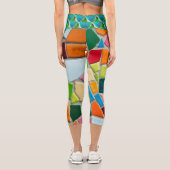 抽象芸術モザイク カプリレギンス (裏面)