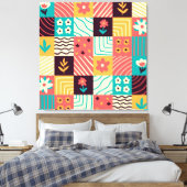 抽象芸術モザイク キャンバスプリント (インサイチュ (寝室))